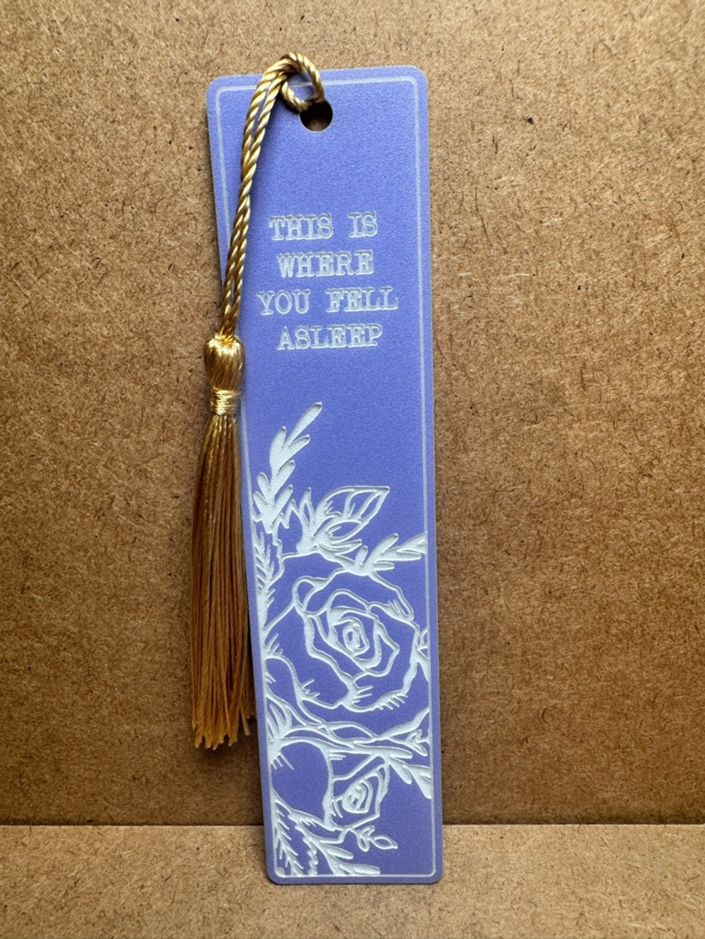 3 Hand crafted by me Engraved Bookmarks choice of lavender, blue, or red. - Picture 3 of 6